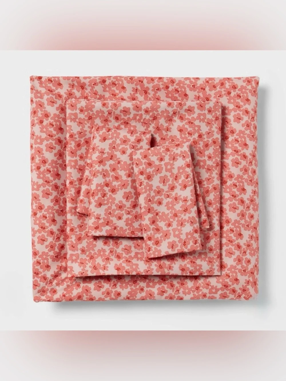Room Essentials Pink Floral Microfiber Sheet Set Twin XL Twin